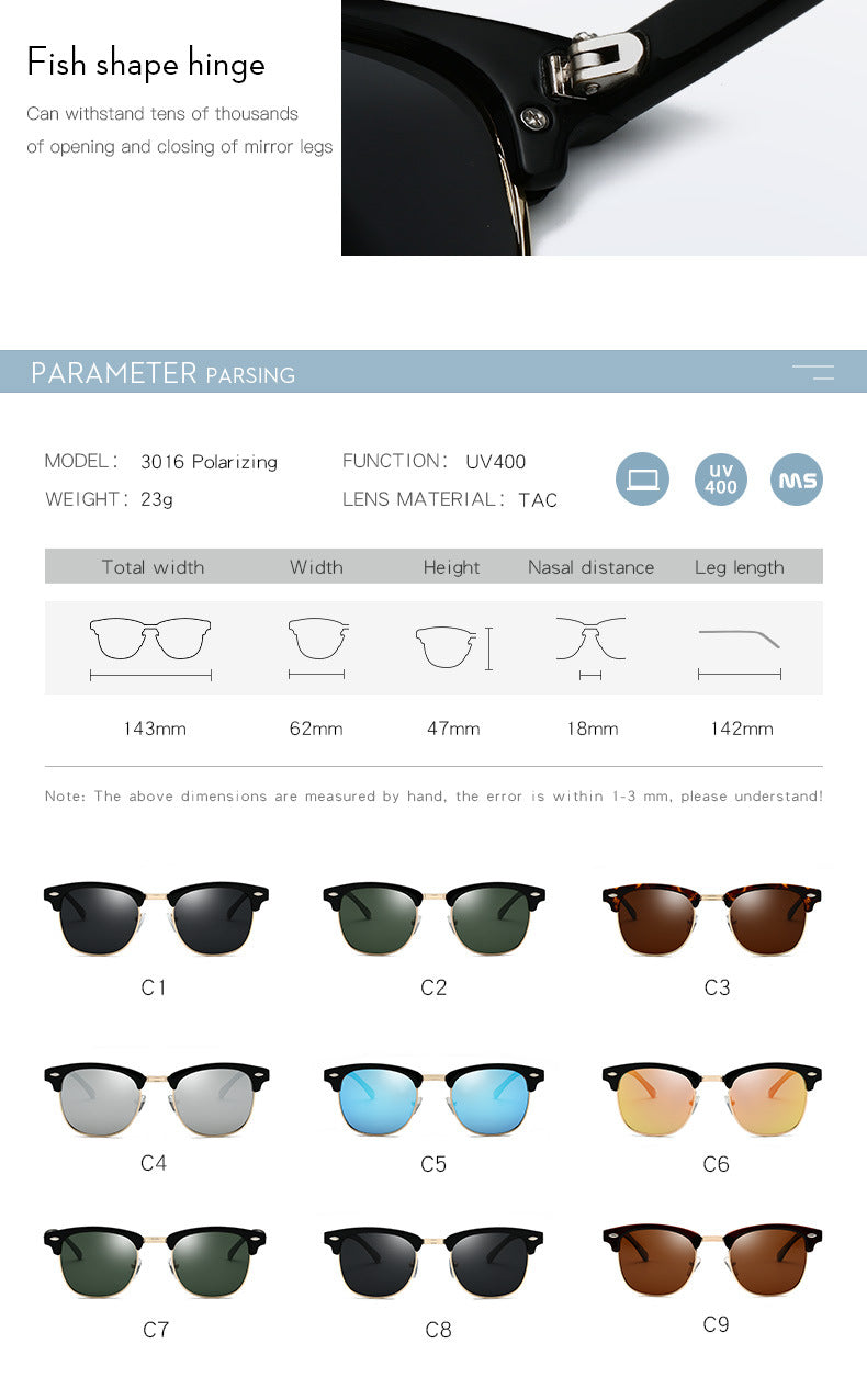 Azylo Retro 3016 Polarized Sunglasses & UV400 Classic Eyewear