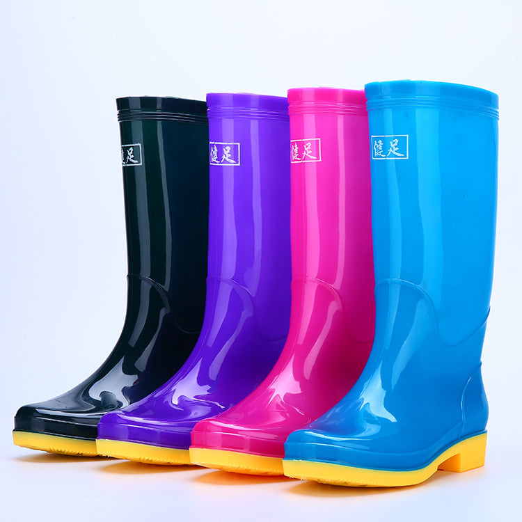 Azylo Women's High-Top Waterproof Rain Boots (Fleece-Lined Work Shoes)