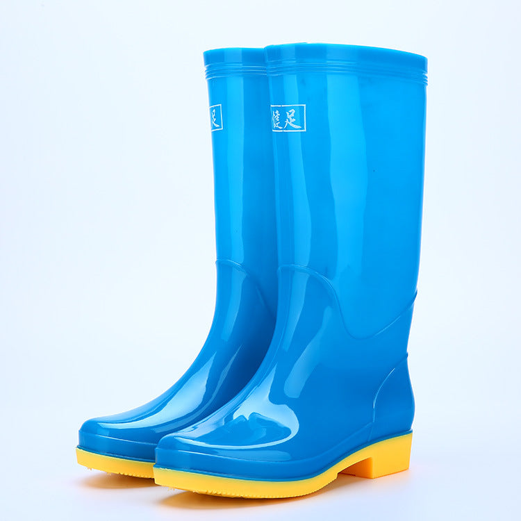 Azylo Women's High-Top Waterproof Rain Boots (Fleece-Lined Work Shoes)