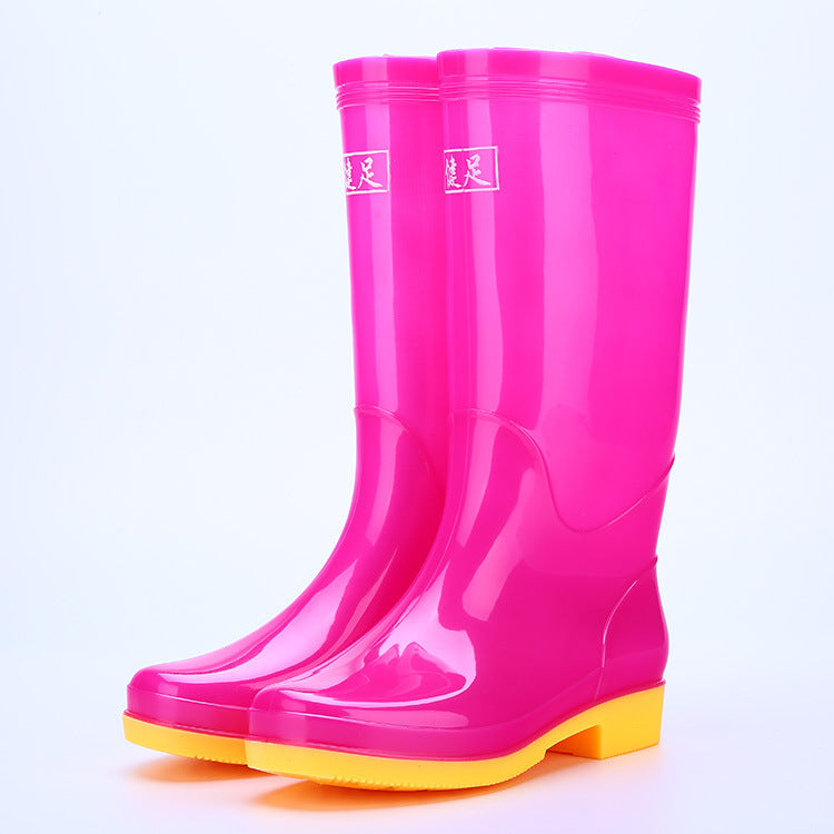 Azylo Women's High-Top Waterproof Rain Boots (Fleece-Lined Work Shoes)