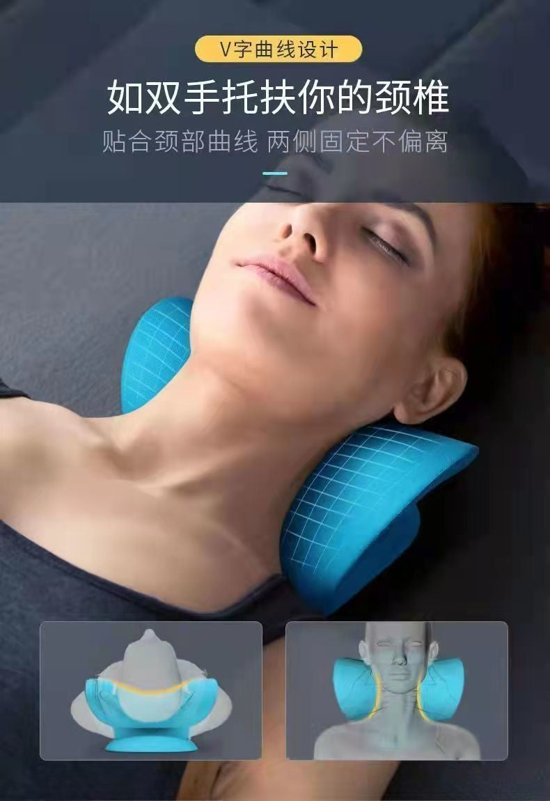 Azylo Orthopedic C-Type Cervical Traction & Neck Massage Pillow