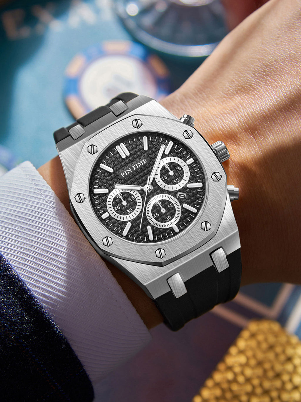 Azylo Royal Chrono Luxury Octagonal Sports Watch