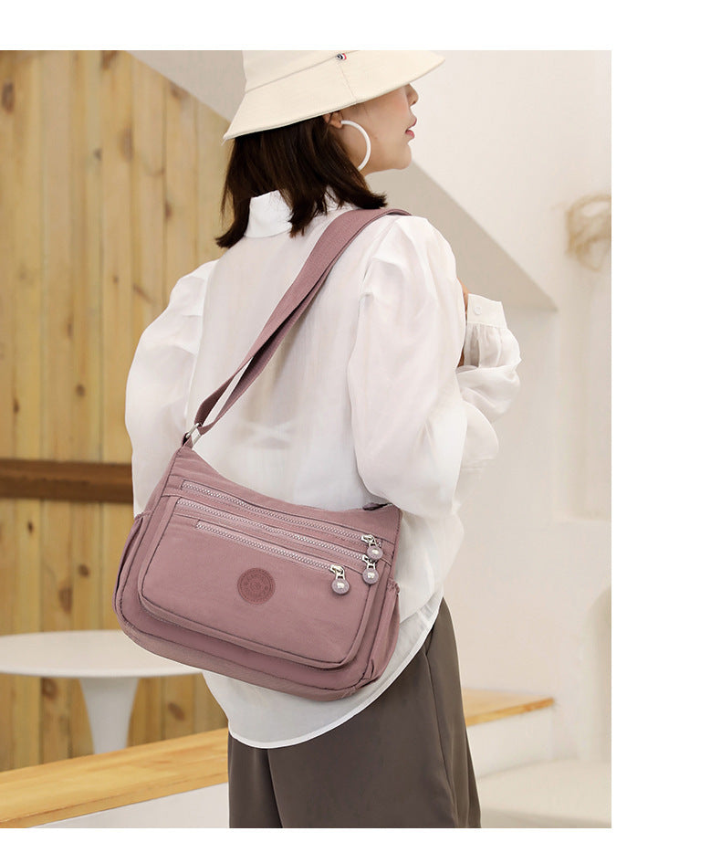 Azylo Lightweight Multi-Pocket Nylon Crossbody Bag & Daily Utility Purse
