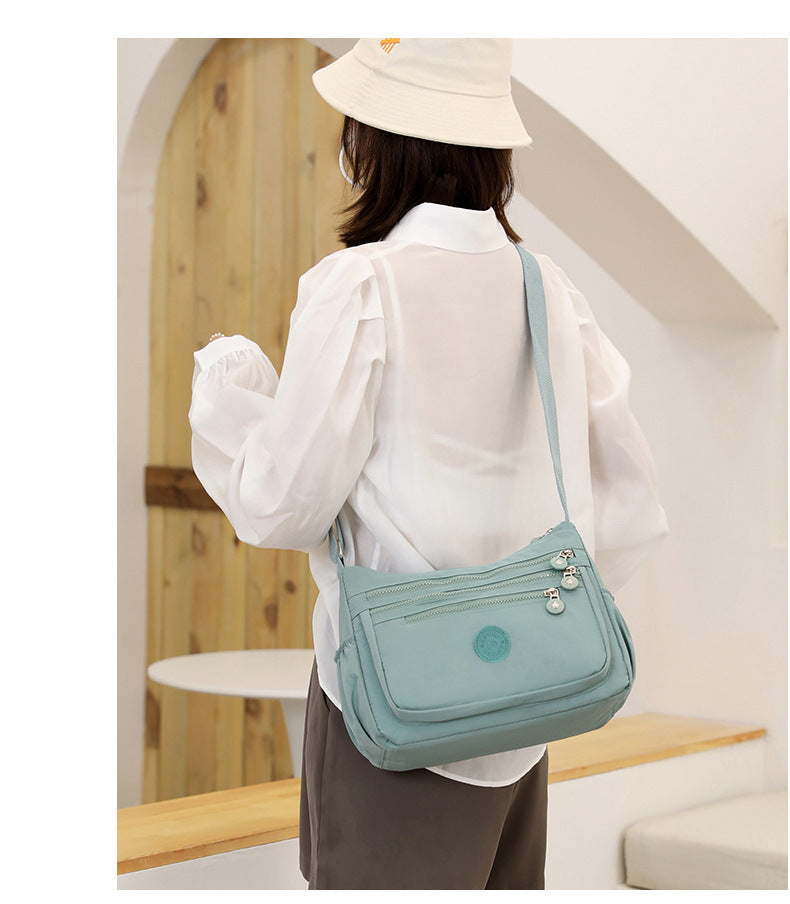 Azylo Lightweight Multi-Pocket Nylon Crossbody Bag & Daily Utility Purse