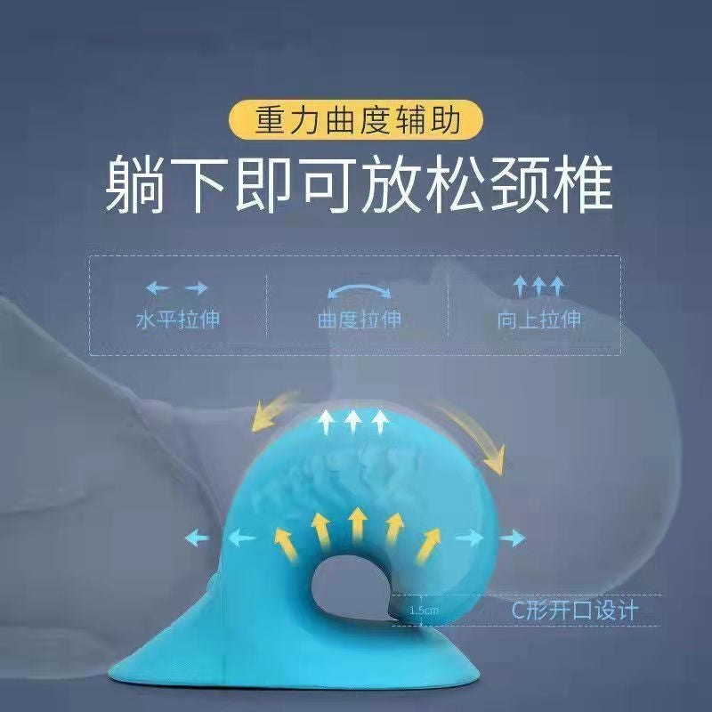 Azylo Orthopedic C-Type Cervical Traction & Neck Massage Pillow
