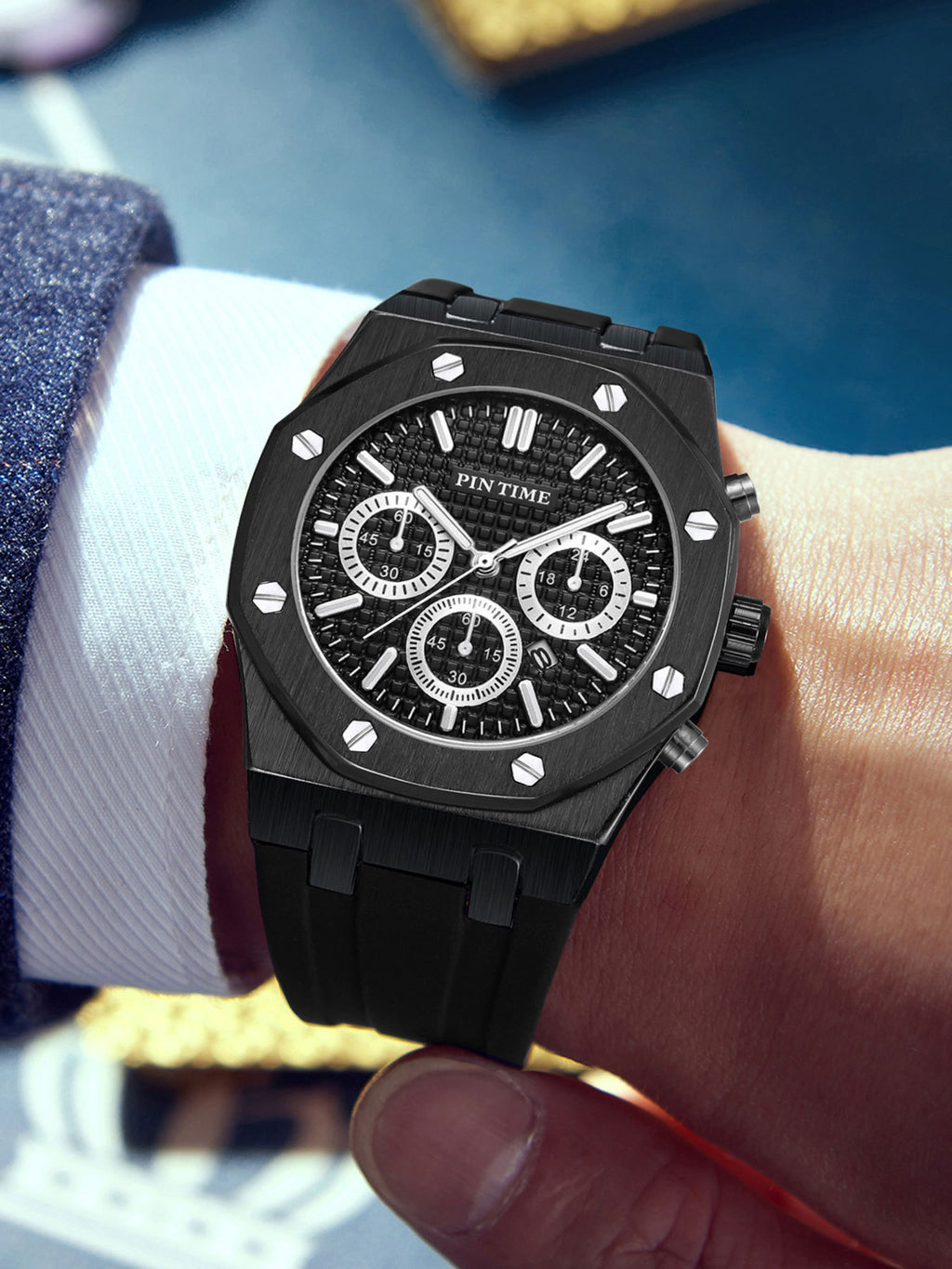Azylo Royal Chrono Luxury Octagonal Sports Watch