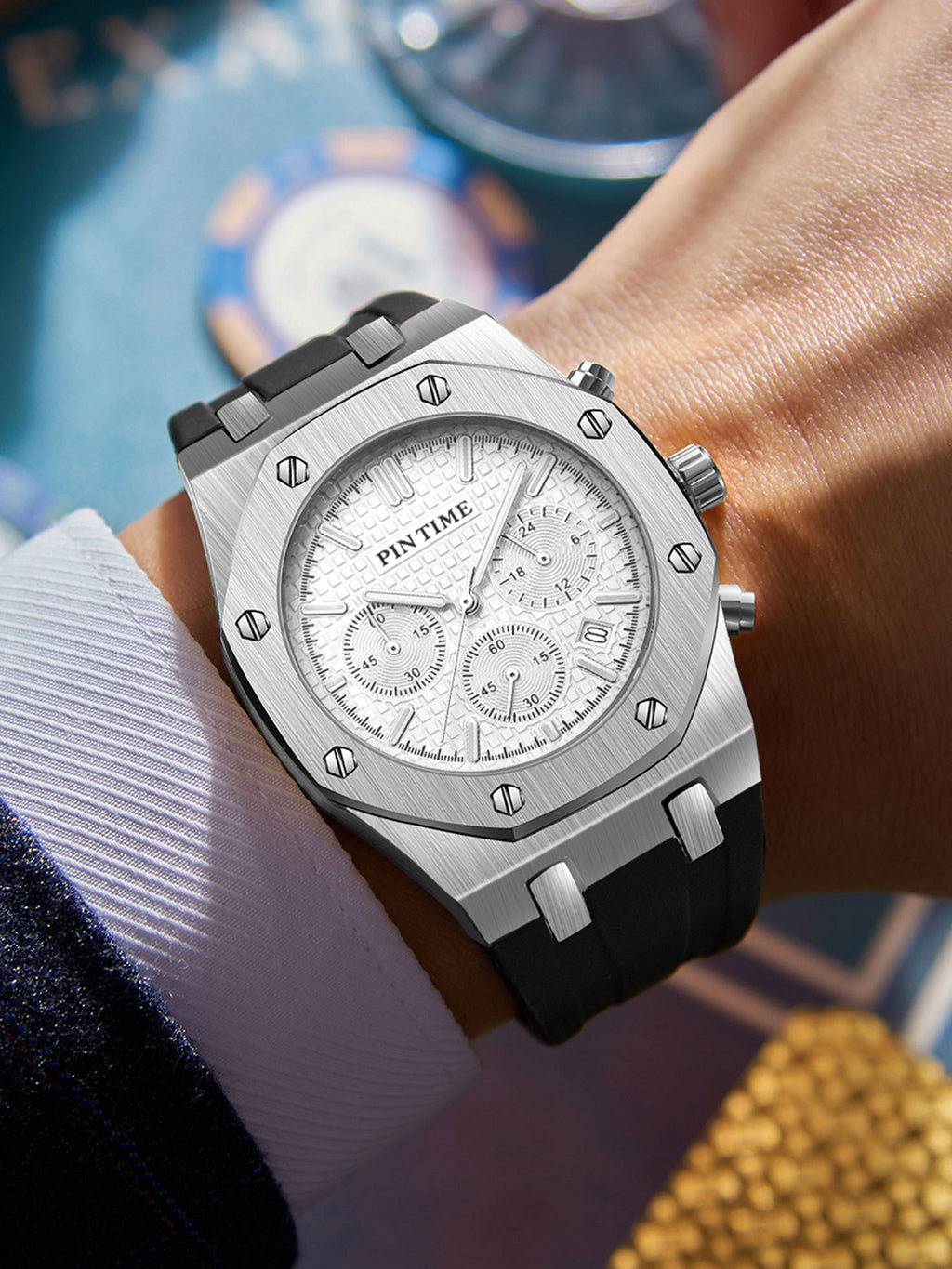 Azylo Royal Chrono Luxury Octagonal Sports Watch