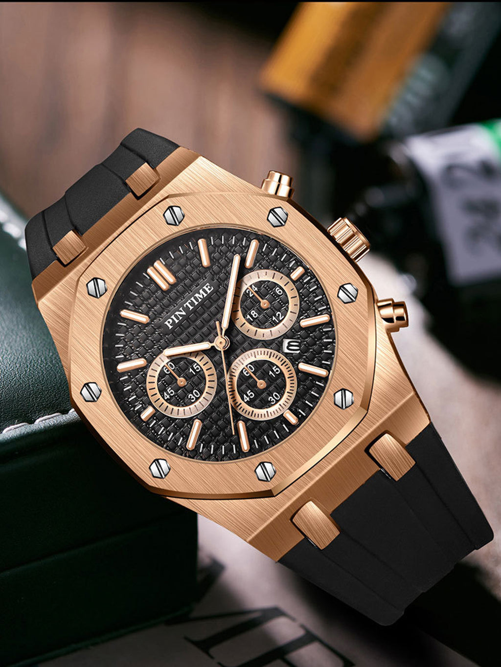 Azylo Royal Chrono Luxury Octagonal Sports Watch