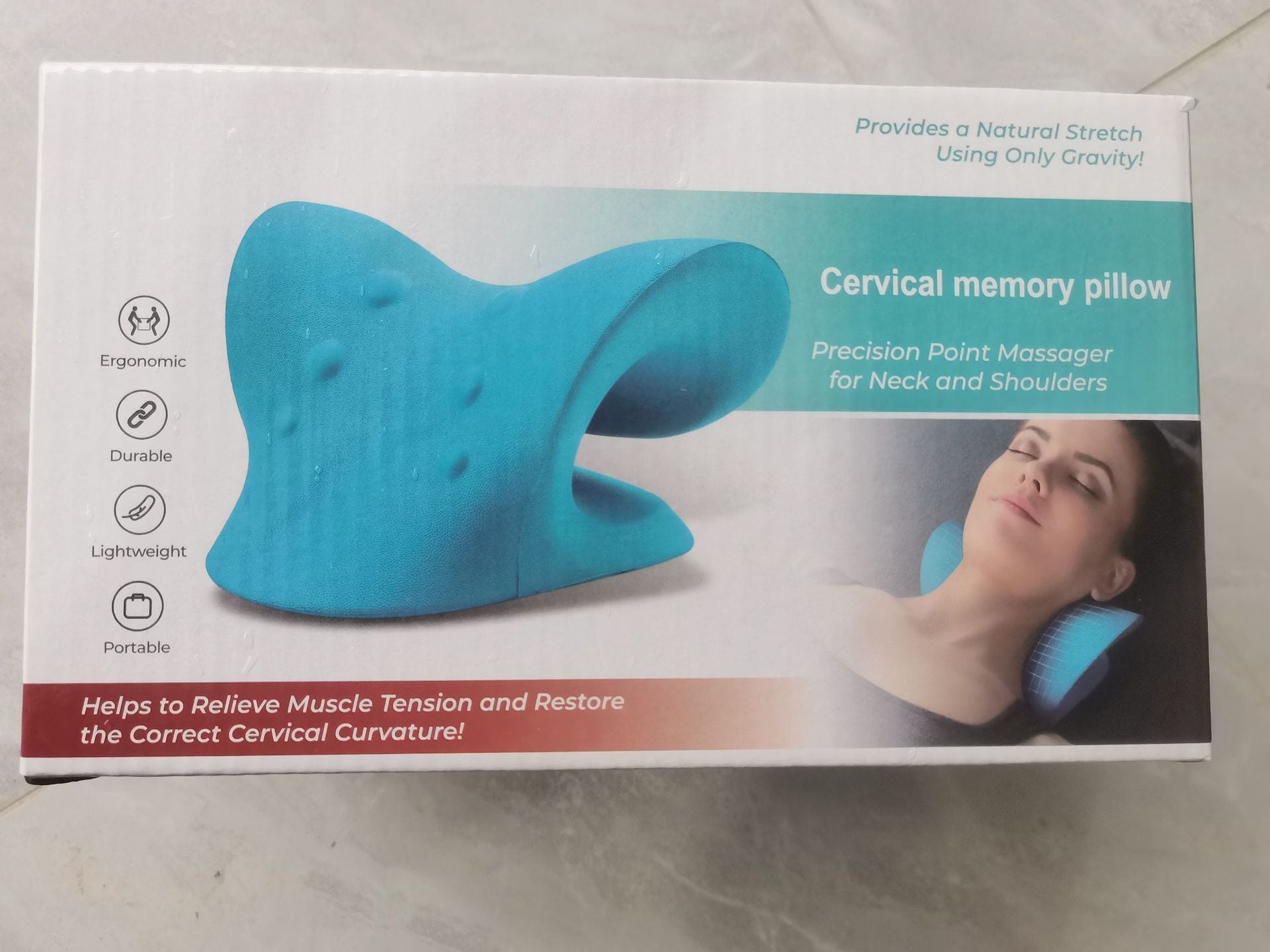 Azylo Orthopedic C-Type Cervical Traction & Neck Massage Pillow