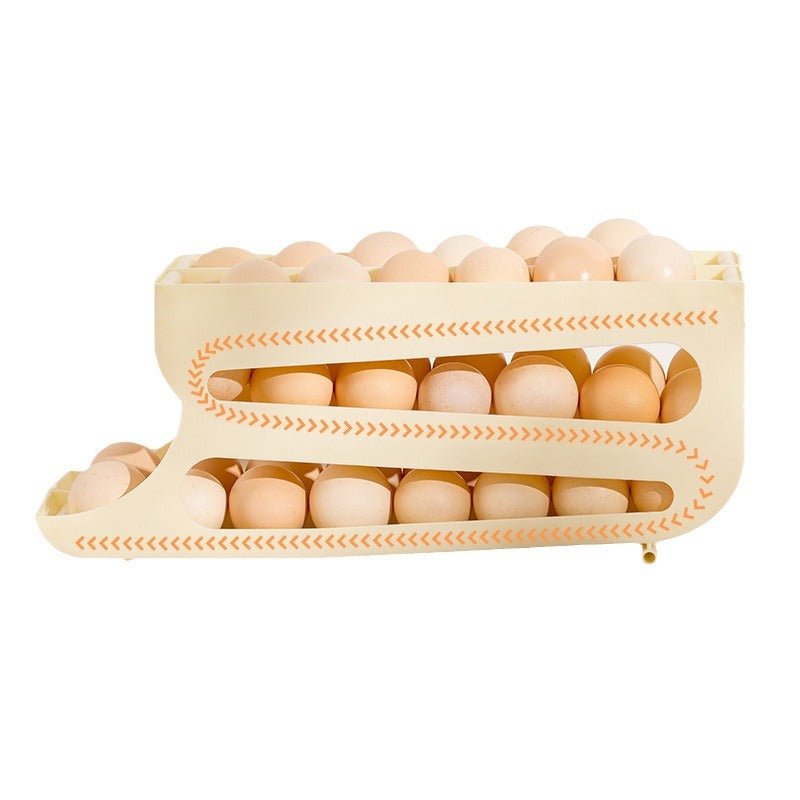 Azylo 3-Layer Automatic Rolling Egg Dispenser & Fridge Organizer