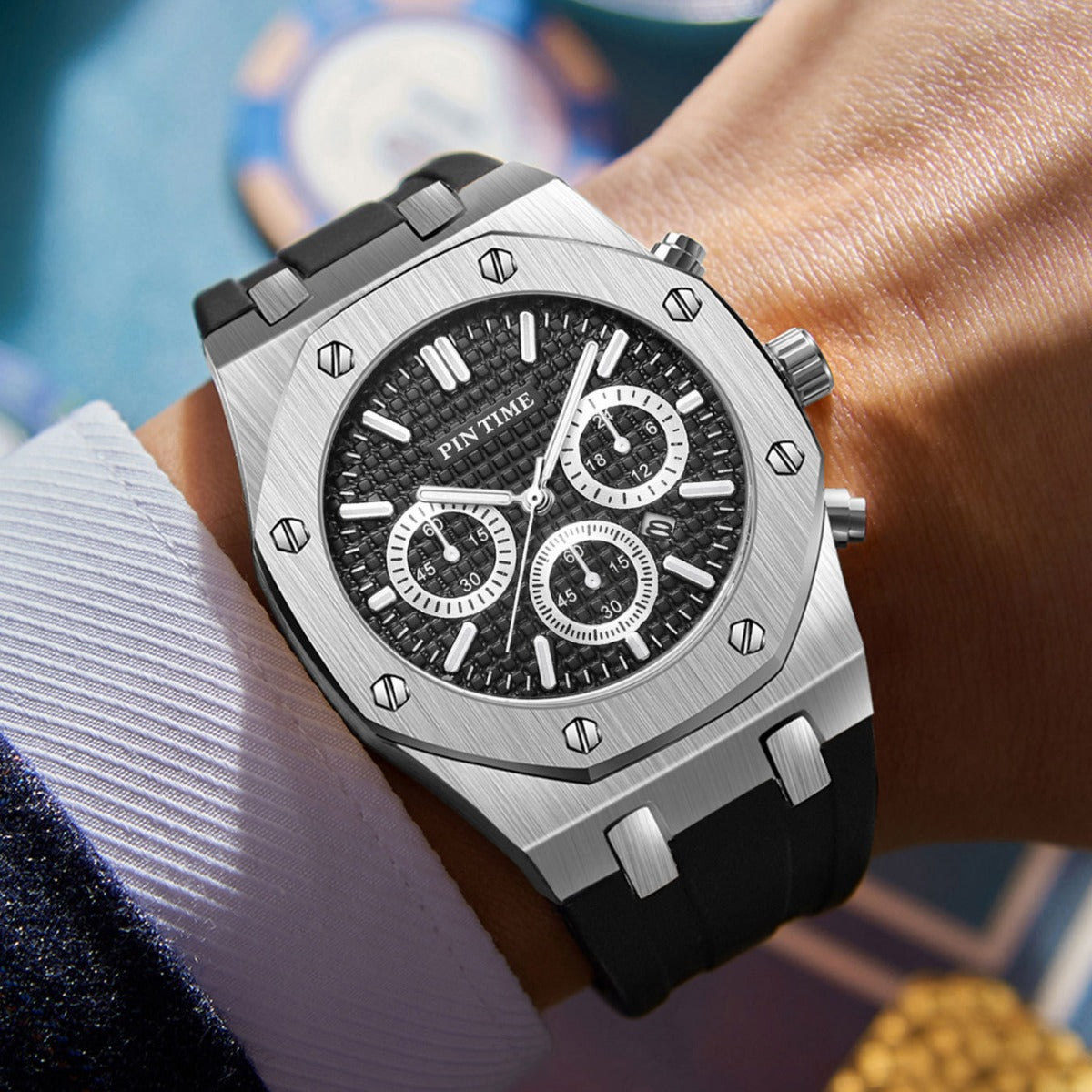 Azylo Royal Chrono Luxury Octagonal Sports Watch