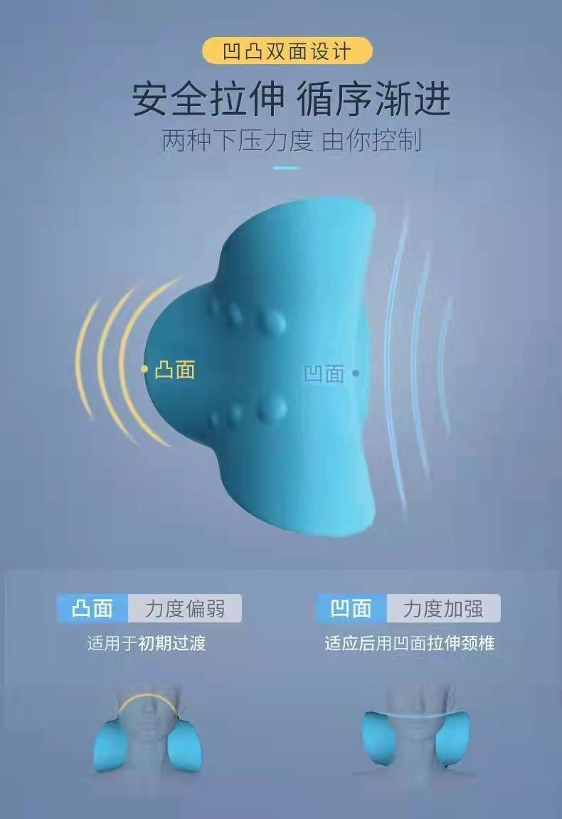 Azylo Orthopedic C-Type Cervical Traction & Neck Massage Pillow
