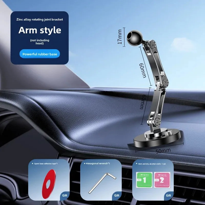 Azylo Universal 17mm Ball Joint Custom Car Mount Base & Multi-Arm Holder Set