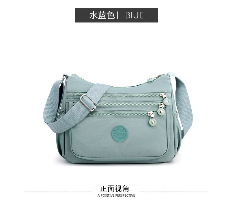 Azylo Lightweight Multi-Pocket Nylon Crossbody Bag & Daily Utility Purse