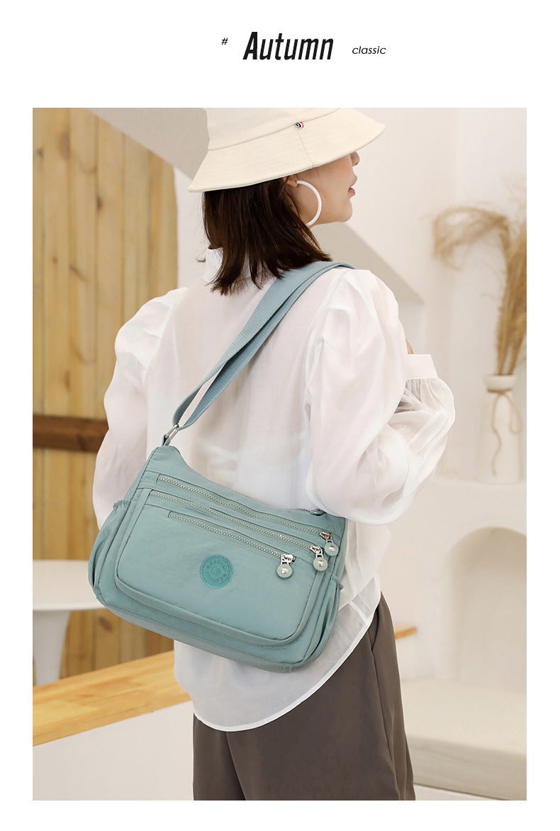 Azylo Lightweight Multi-Pocket Nylon Crossbody Bag & Daily Utility Purse