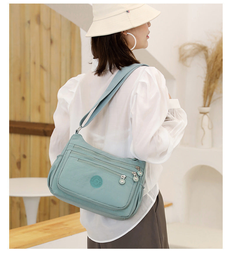Azylo Lightweight Multi-Pocket Nylon Crossbody Bag & Daily Utility Purse