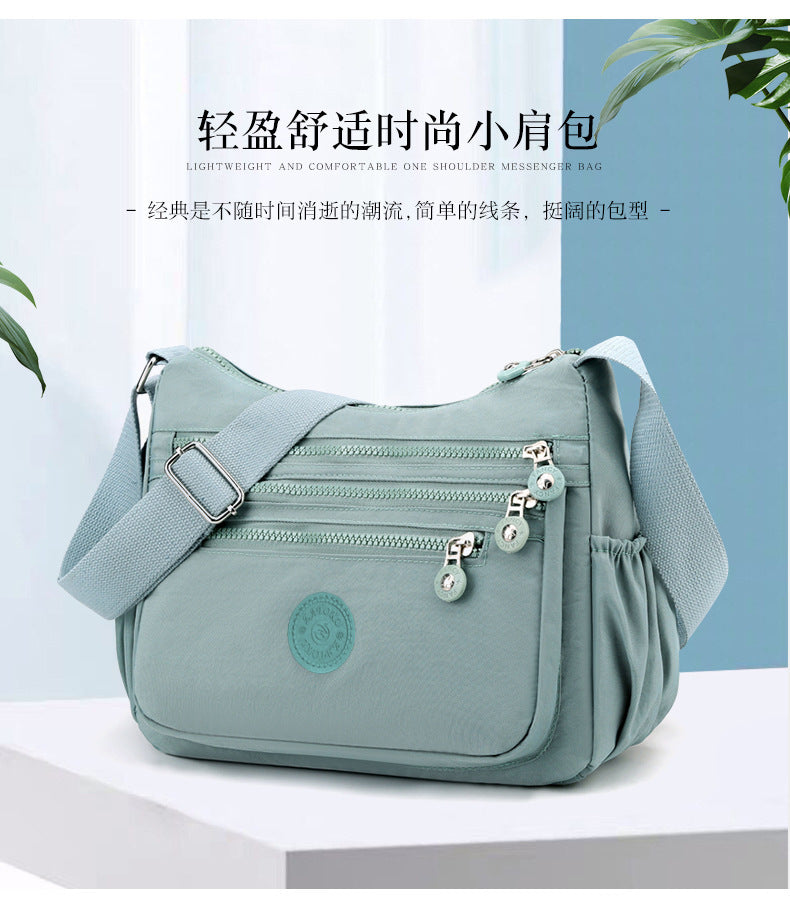 Azylo Lightweight Multi-Pocket Nylon Crossbody Bag & Daily Utility Purse