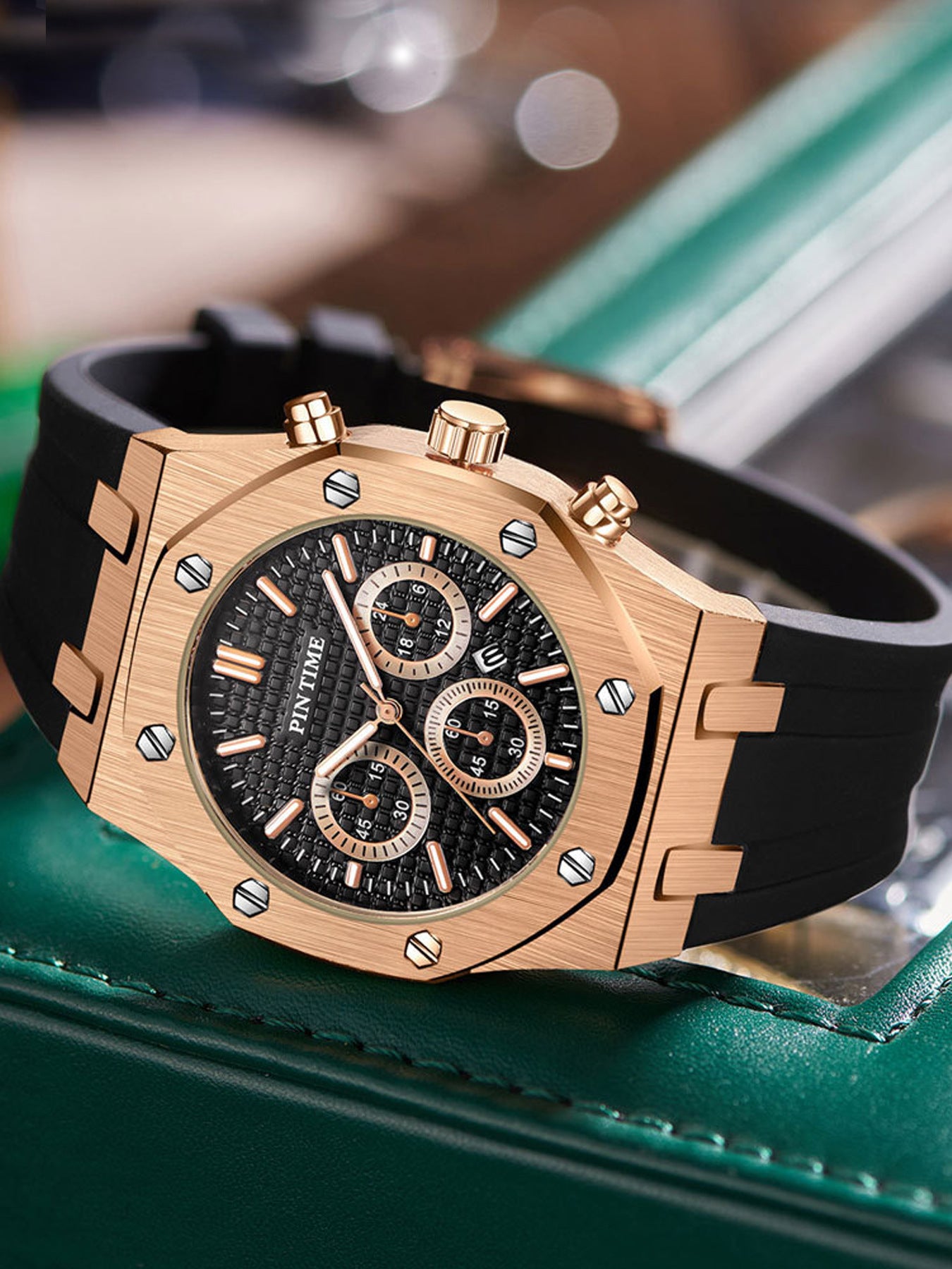 Azylo Royal Chrono Luxury Octagonal Sports Watch