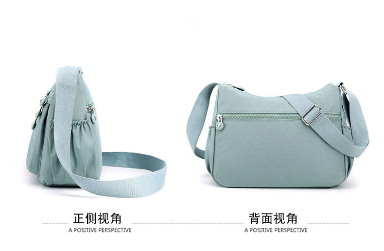 Azylo Lightweight Multi-Pocket Nylon Crossbody Bag & Daily Utility Purse