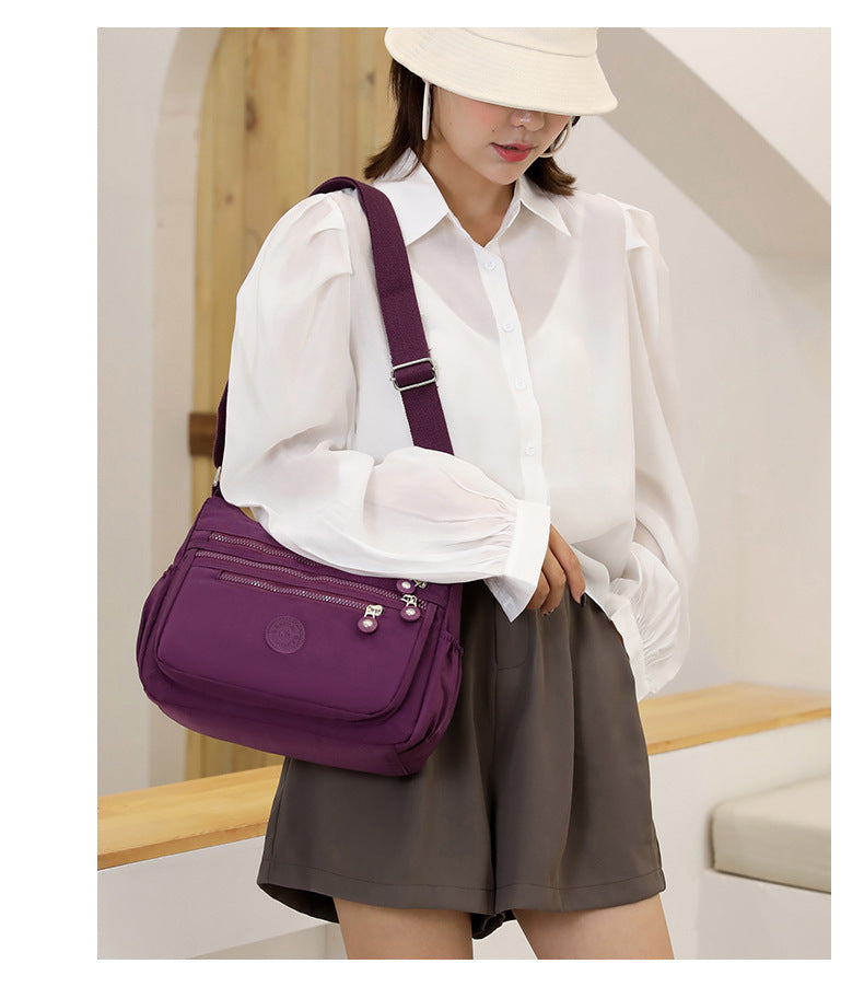 Azylo Lightweight Multi-Pocket Nylon Crossbody Bag & Daily Utility Purse