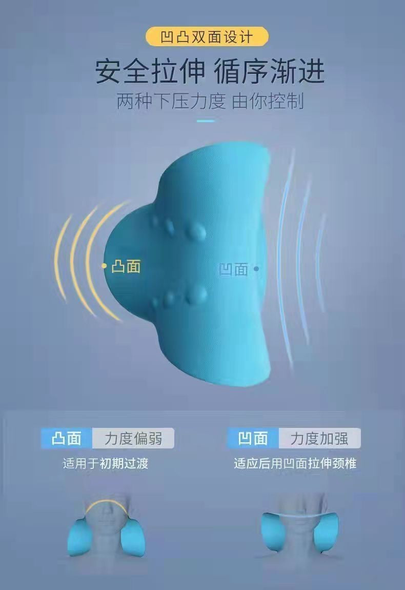 Azylo Orthopedic C-Type Cervical Traction & Neck Massage Pillow