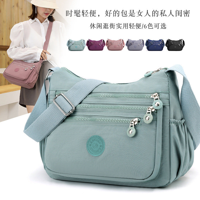 Azylo Lightweight Multi-Pocket Nylon Crossbody Bag & Daily Utility Purse