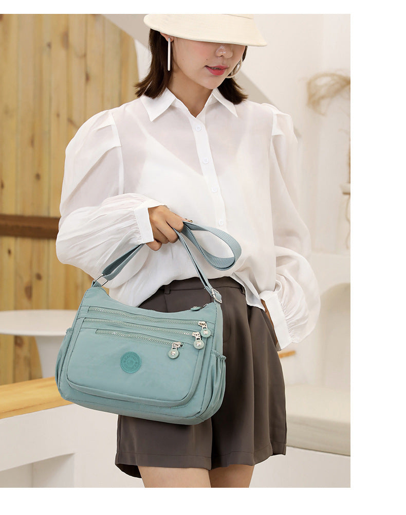 Azylo Lightweight Multi-Pocket Nylon Crossbody Bag & Daily Utility Purse