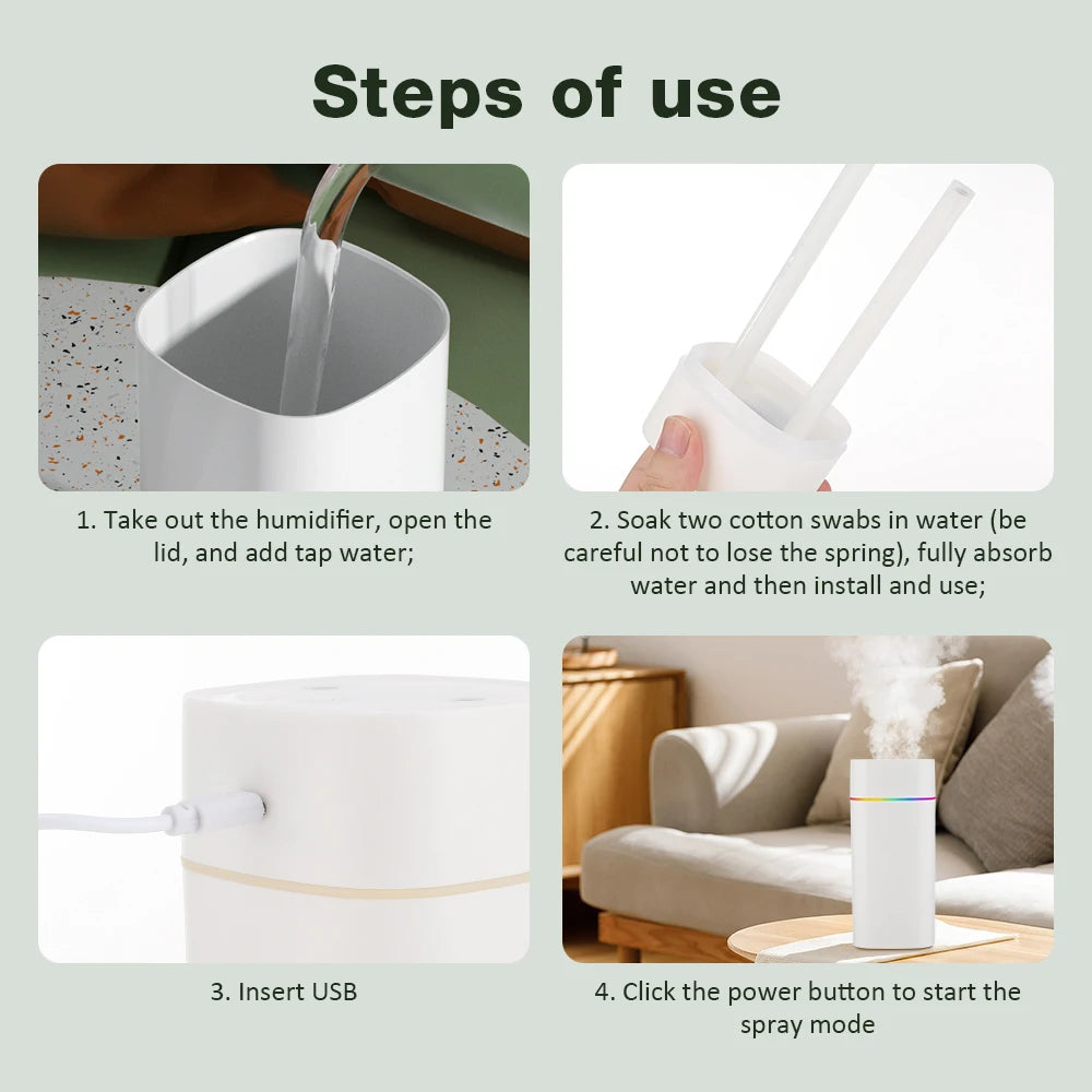 Azylo 600ml Dual-Port Smart Air Humidifier & Aroma Diffuser