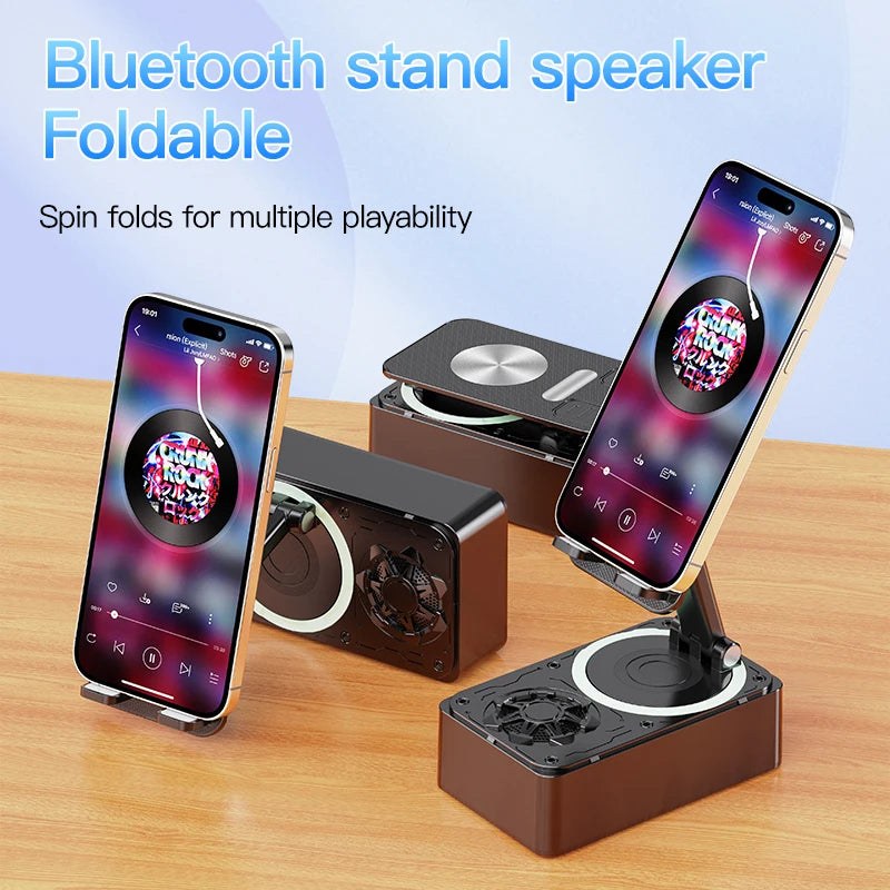 Azylo 3-in-1 Foldable Bluetooth Speaker & Desktop Phone Stand Power Bank