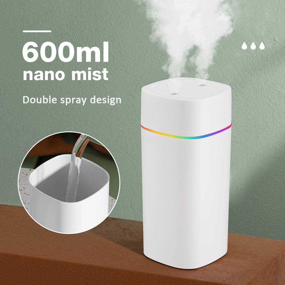 Azylo 600ml Dual-Port Smart Air Humidifier & Aroma Diffuser