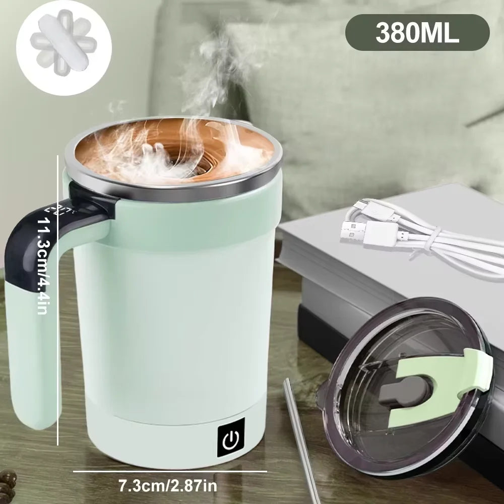 Azylo Smart Magnetic Self-Stirring Mug & Automatic Coffee Mixer (380ml)