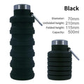 Azylo Collapsible Silicone Travel Water Bottle with Carabiner