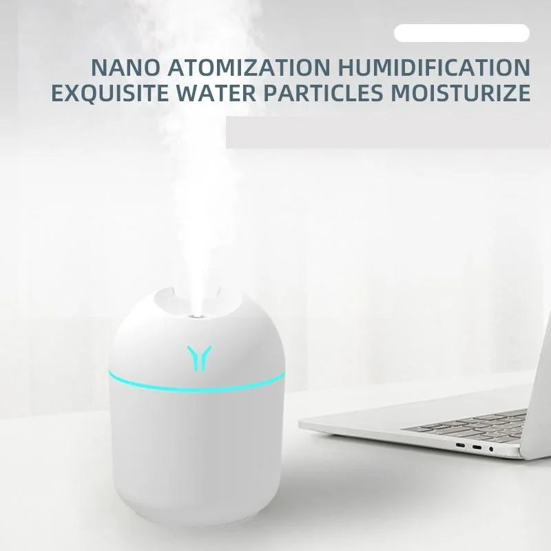 Azylo Mini Portable USB Air Humidifier & Color LED Diffuser (250ml)