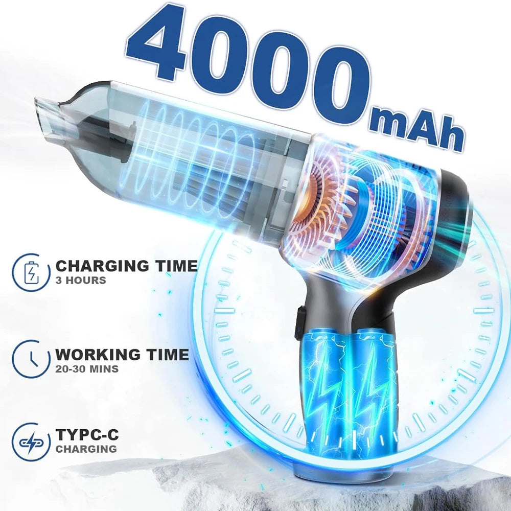 Azylo 3-in-1 Max Wireless Vacuum & High-Power Dust Blower (95,000PA)