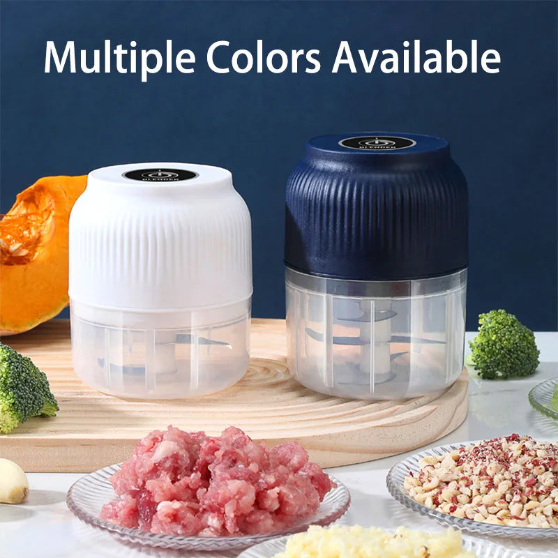 Azylo Mini Wireless Electric Garlic & Vegetable Chopper (250ml)