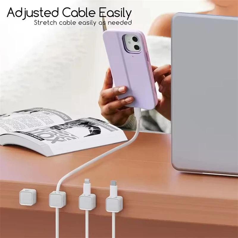 Azylo Premium Magnetic Cable Clip & Desktop Wire Organizer (6-Piece Set)