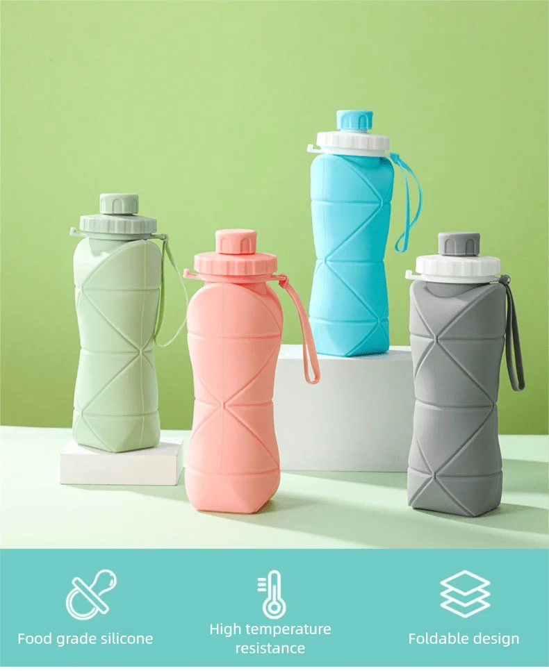 Azylo 600ml Large Collapsible Silicone Travel Cup (Foldable Portable Mug)