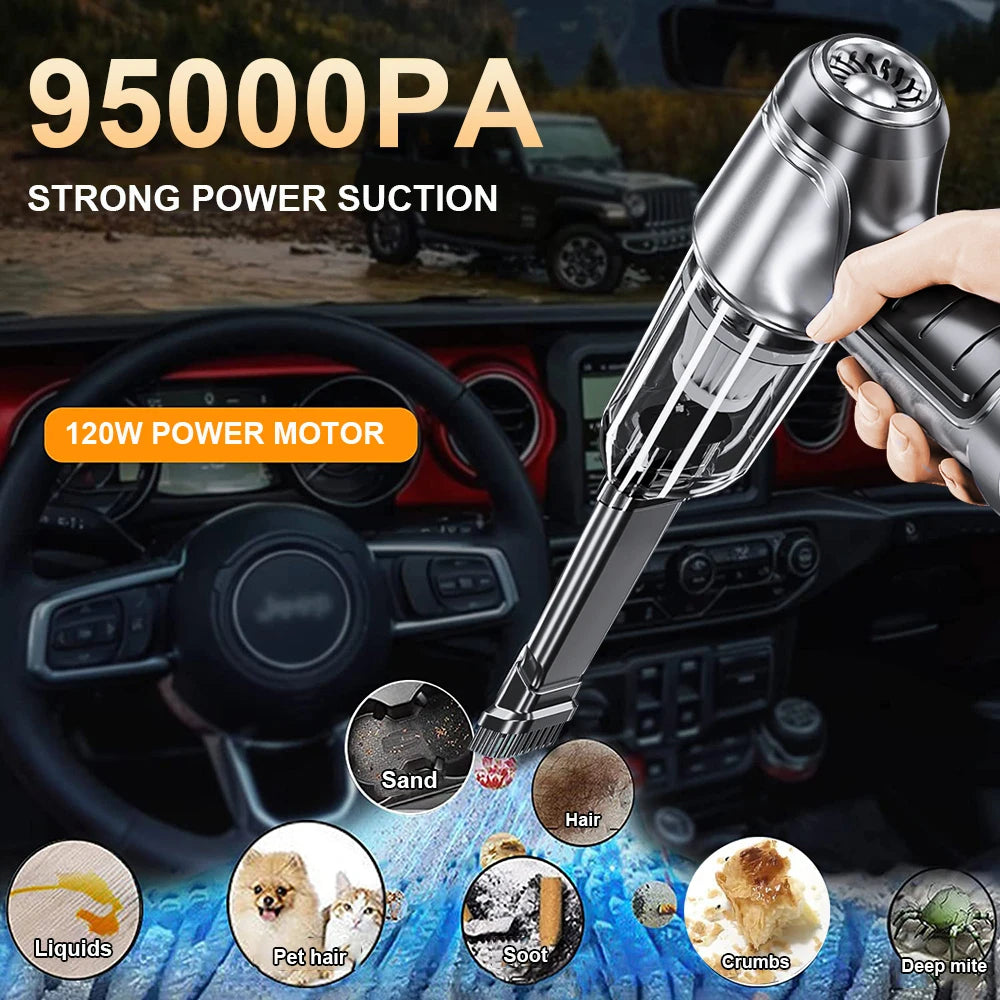 Azylo 3-in-1 Max Wireless Vacuum & High-Power Dust Blower (95,000PA)