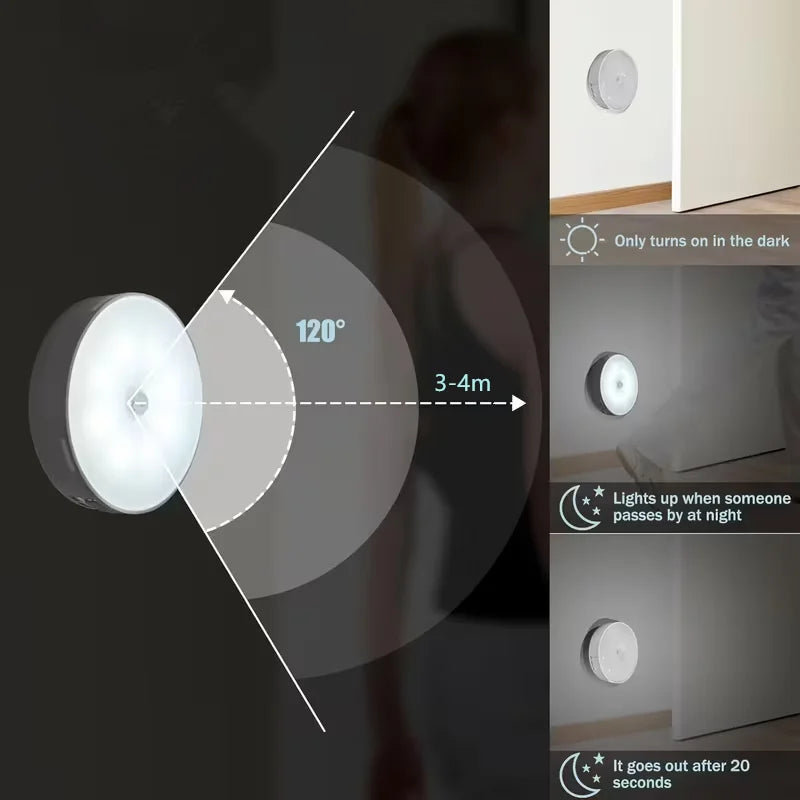 Azylo Smart Round Motion Sensor LED Night Light