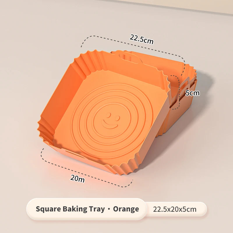 Azylo Reusable Silicone Air Fryer Liners (8-Inch Square)
