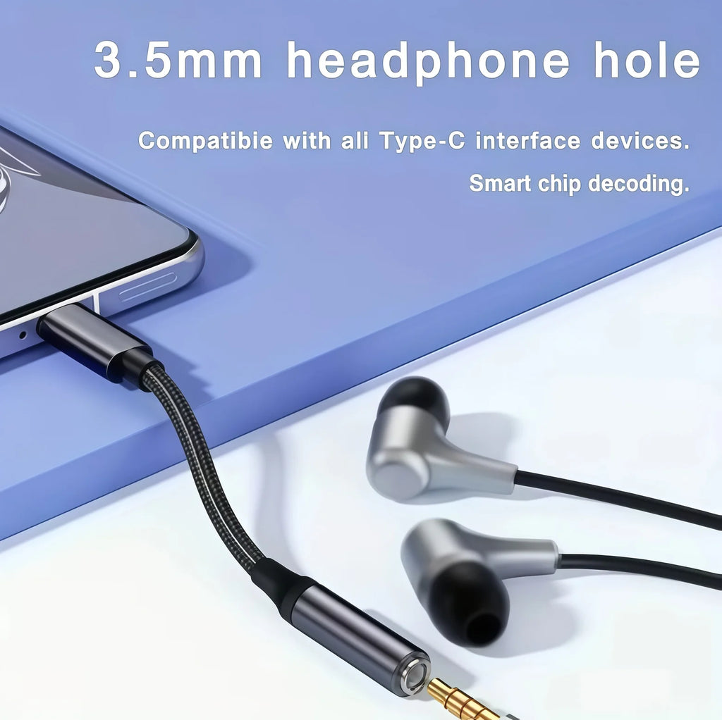 Azylo Universal USB-C to 3.5mm Headphone Jack Adapter Dongle
