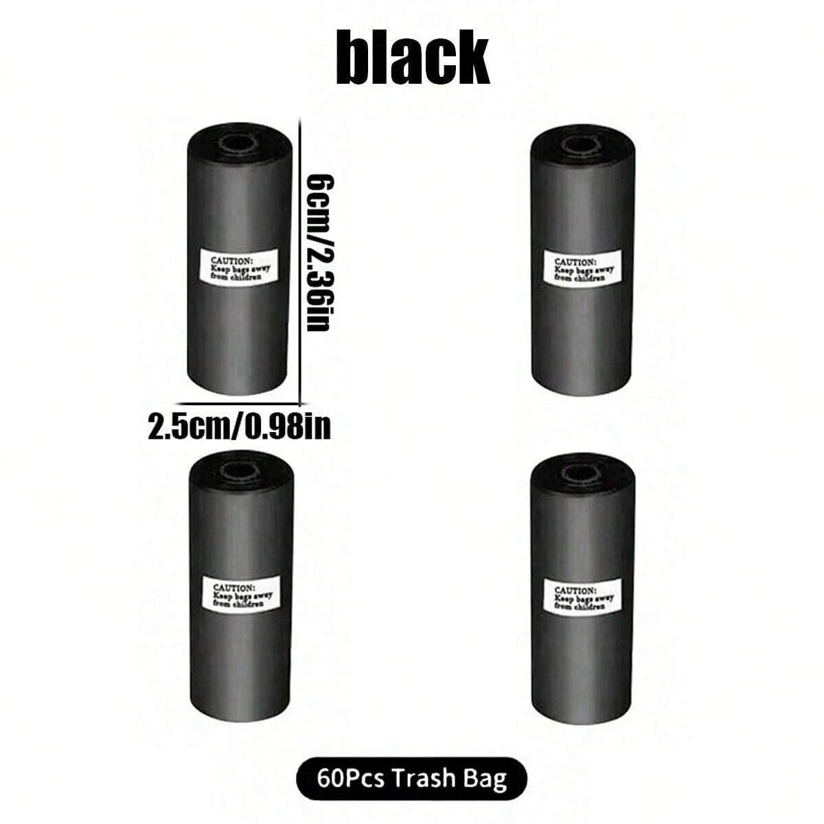 Azylo Leak-Proof Mini Car Trash Can with Lid (+ 4 Rolls Garbage Bags)