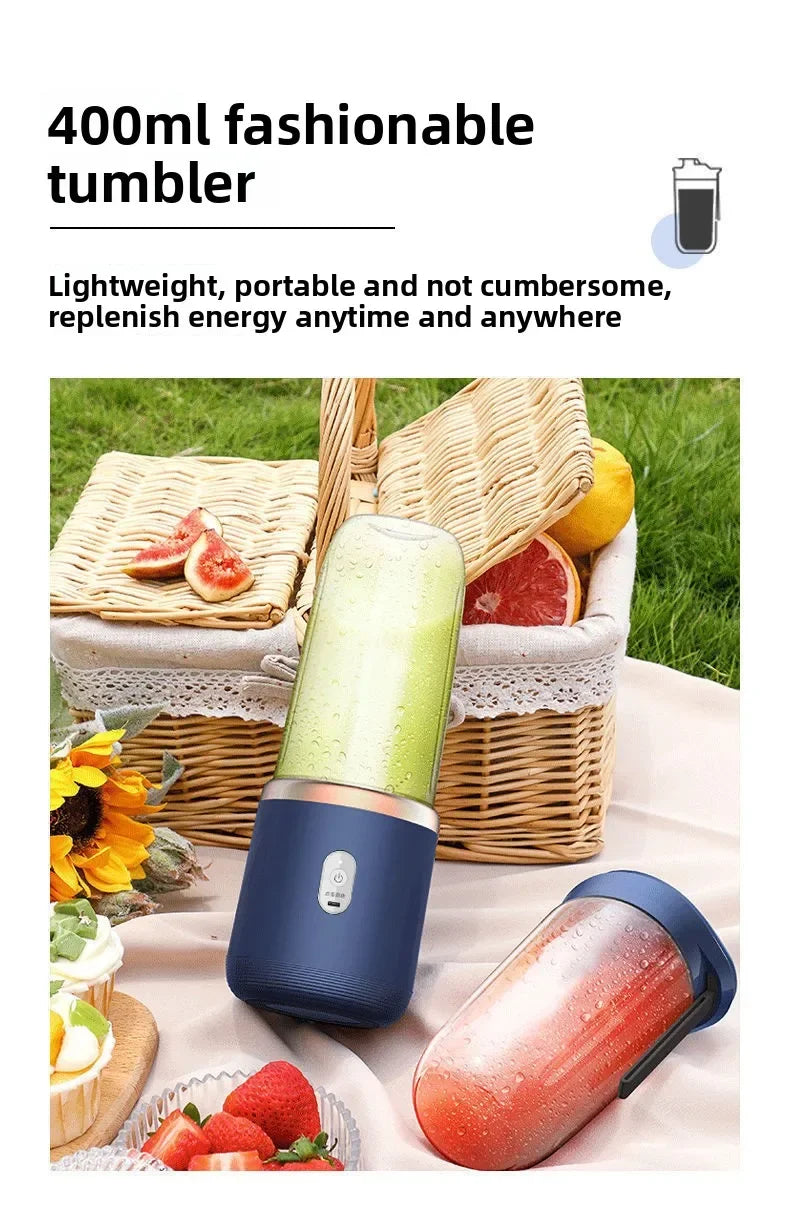 Azylo Portable 6-Blade Mini USB Juicer & Smoothie Blender
