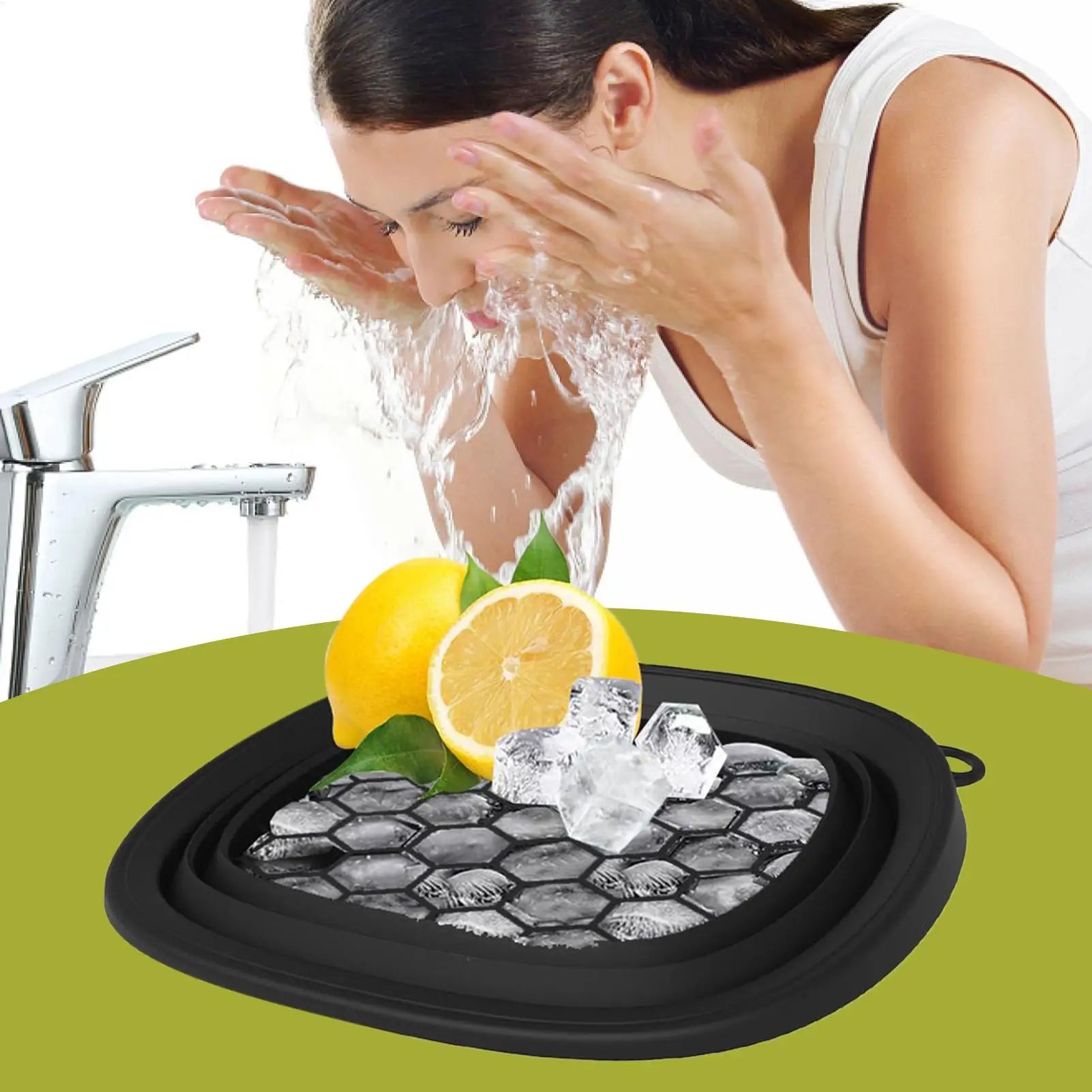 Azylo Foldable Silicone Ice Face Bowl & Facial Cold Plunge Basin