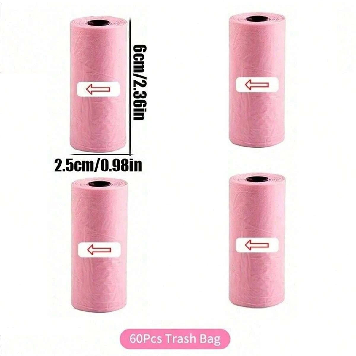 Azylo Leak-Proof Mini Car Trash Can with Lid (+ 4 Rolls Garbage Bags)