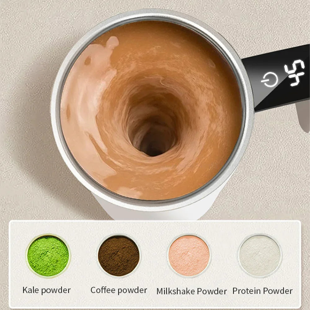 Azylo Smart Magnetic Self-Stirring Mug & Automatic Coffee Mixer (380ml)