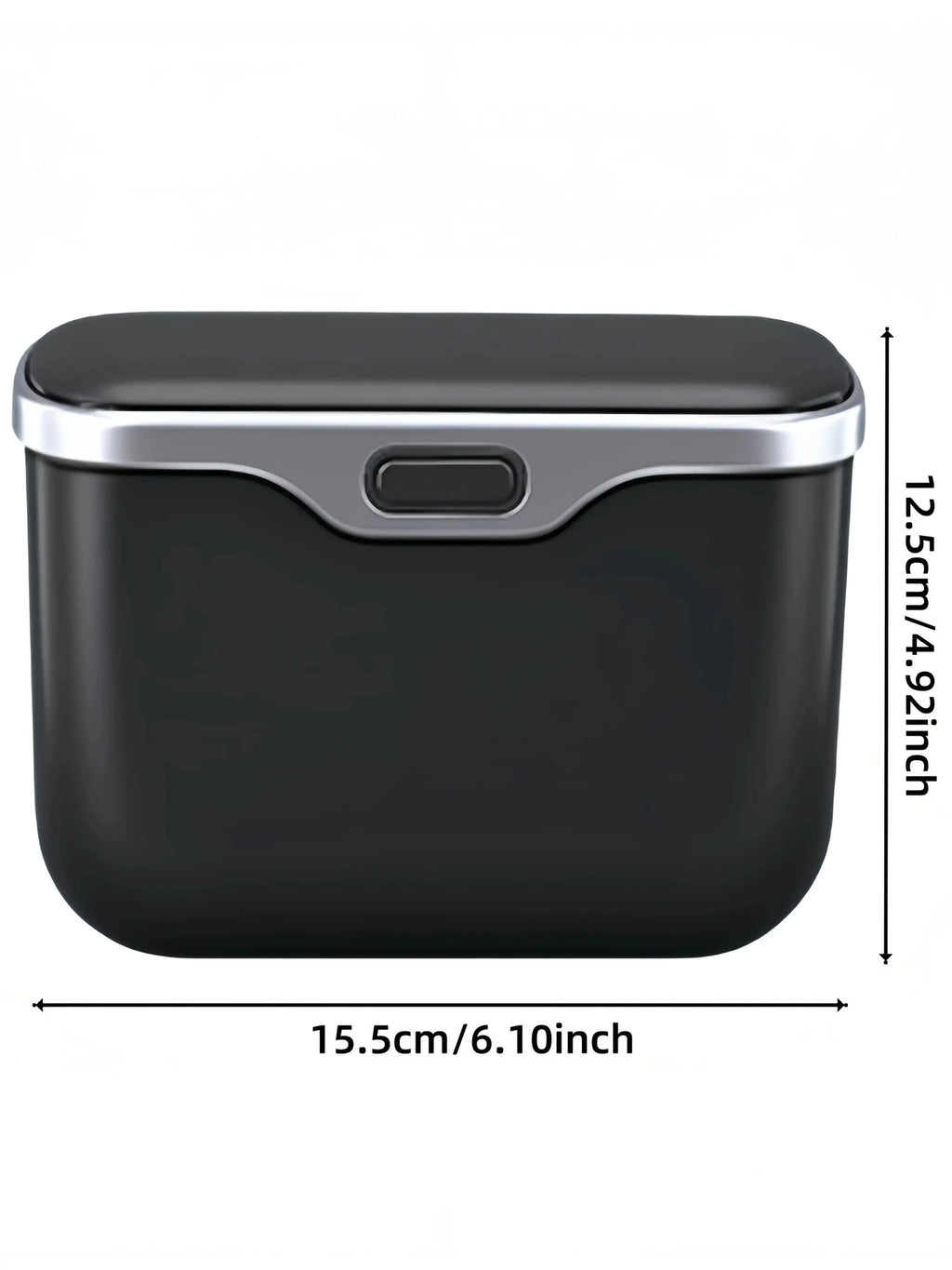 Azylo Luxury PU Leather Car Trash Can with Push-Button Lid