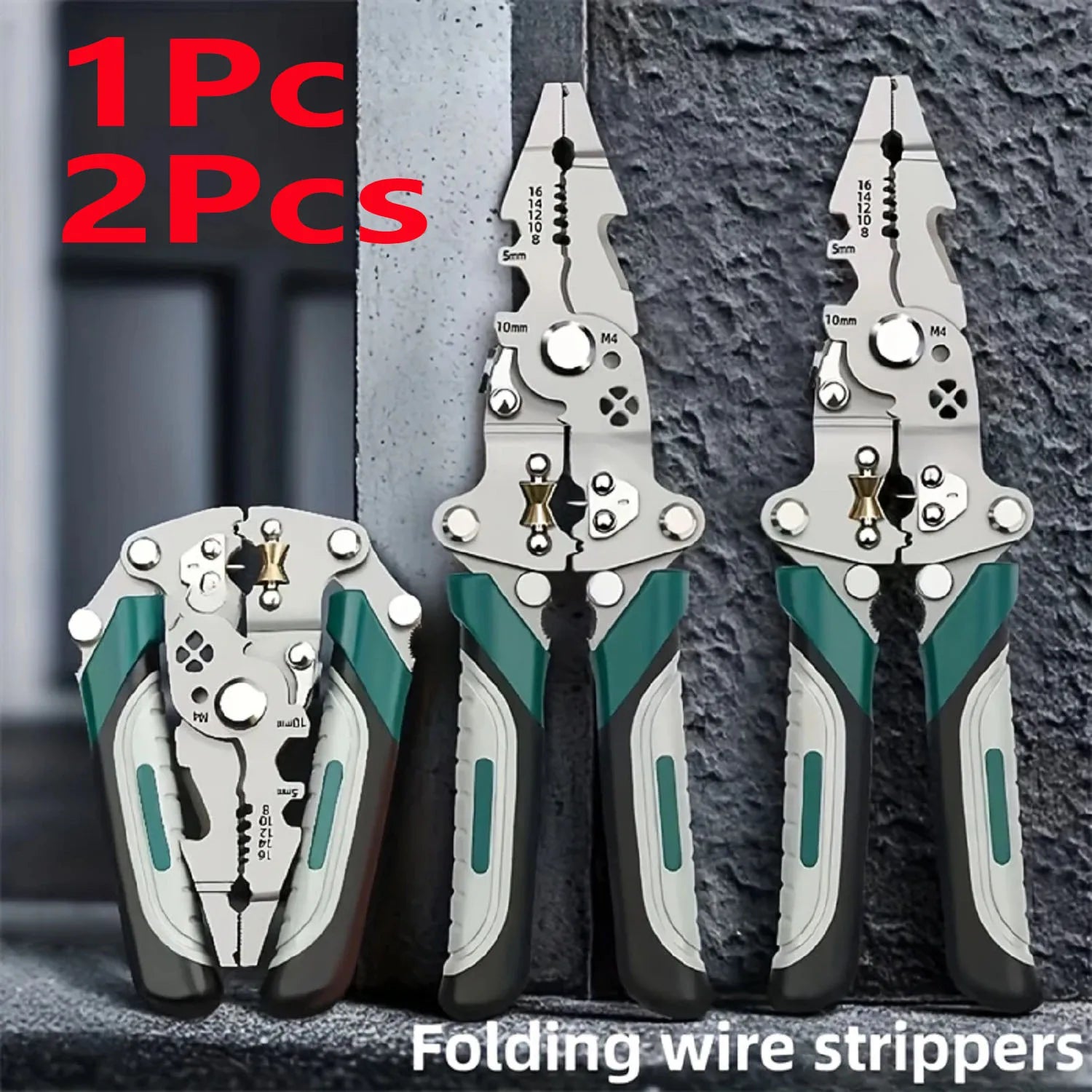 Azylo 18-in-1 Foldable Multifunctional Wire Stripper & Crimping Pliers