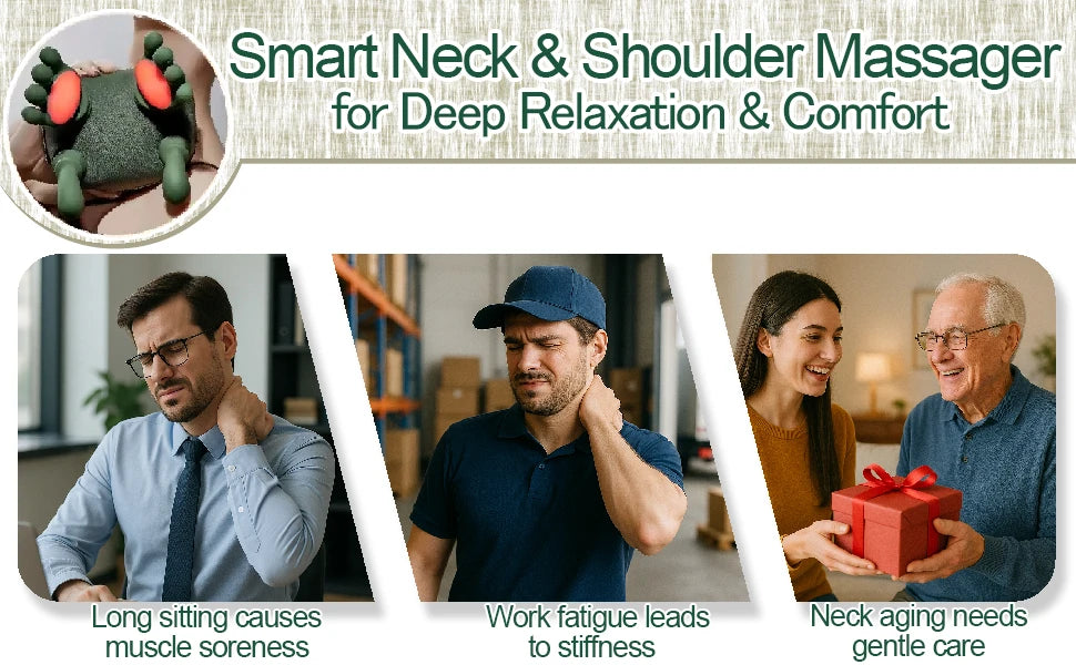Azylo Smart Bionic Kneading Neck & Shoulder Massager (with Heat)