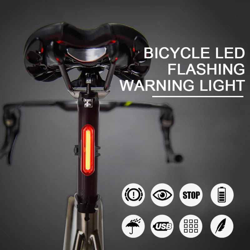 Azylo Ultra-Bright USB Rechargeable LED Bike Tail Light (Multi-Mode Safety Lamp)